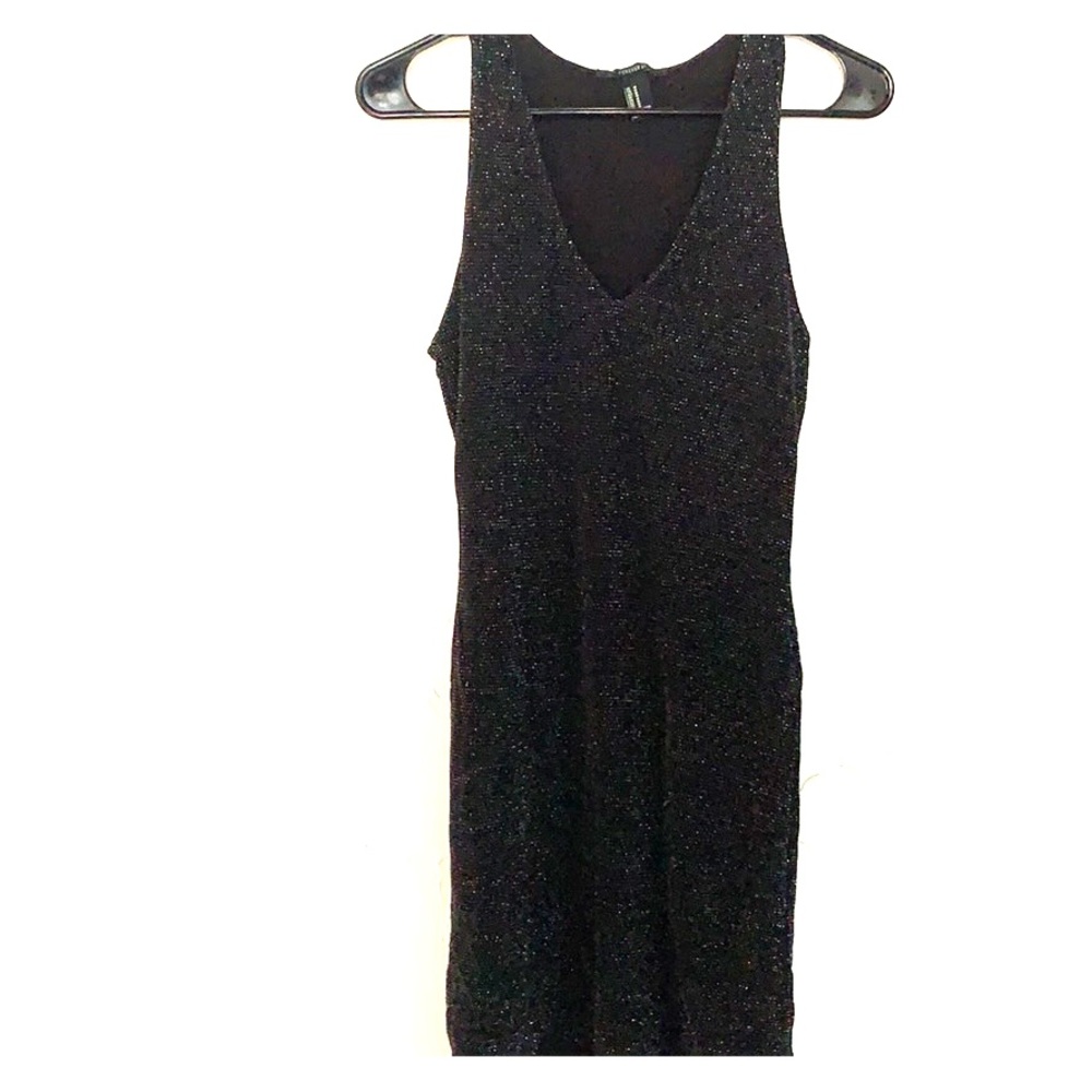 Forever 21 Black Sparkle Bodycon Dress Size M
